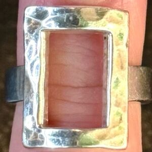 “Mexican Portal” Mexican Sterling Silver Rectangular Frame size 6, 6.9grams